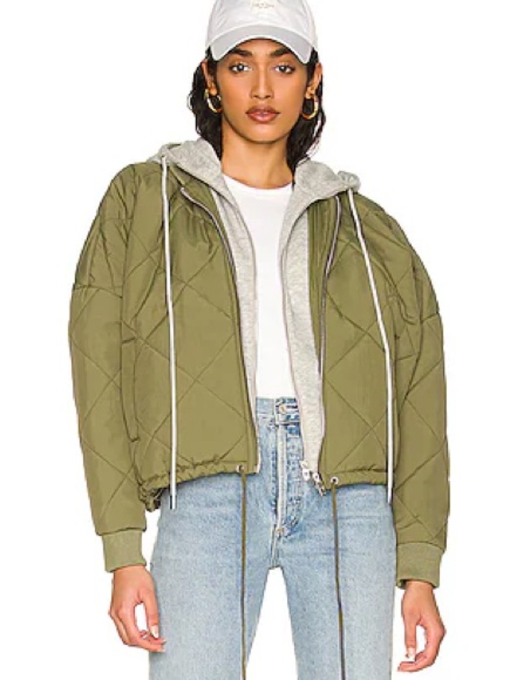 REVOLVE BLANKNYC HOODED QUILTED JACKET SIZE M